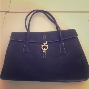 Salvatore Ferragamo Black Leather Bag